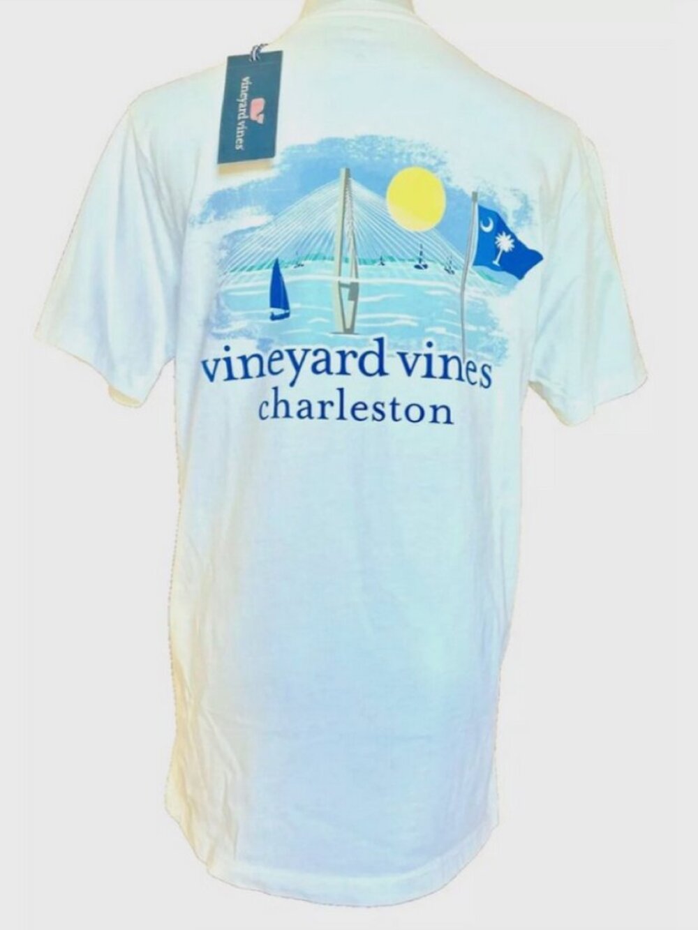 NWT NEW VINEYARD VINES CHARLESTON BRIDGE SOUTH CAROLINA FLAG TEE T-SHIRT MENS XS